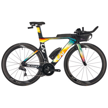 Bicicleta de contrarreloj LIV AVOW ADVANCED PRO 1 Shimano Ultegra DI2 R8050 34/50 Negro/Naranja/Verde 2018 0